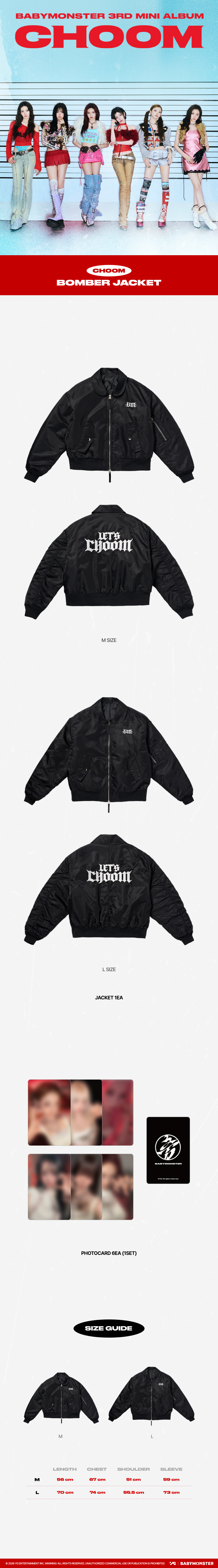 CHOOM] BABYMONSTER BOMBER JACKET - YG SELECT